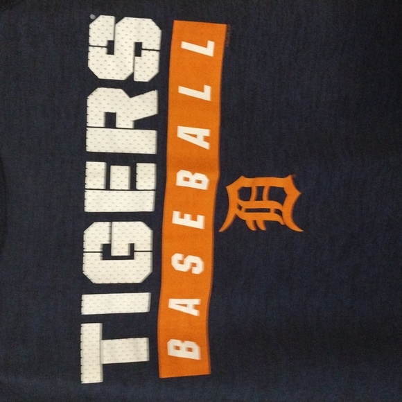 Detroit Tigers MLB Genuine Merchandise Men's Large Tee Navy Orange White - Picture 2 of 5